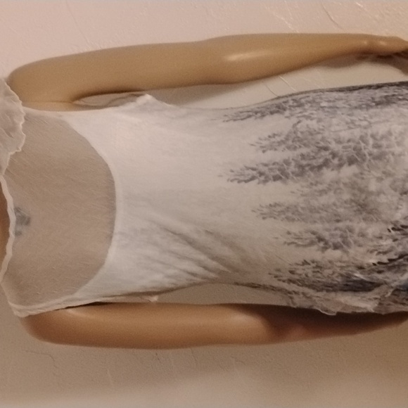 Komarov Fairy Princess Maxi Dress New Condition Sz M Ombre White Blue - Picture 6 of 10